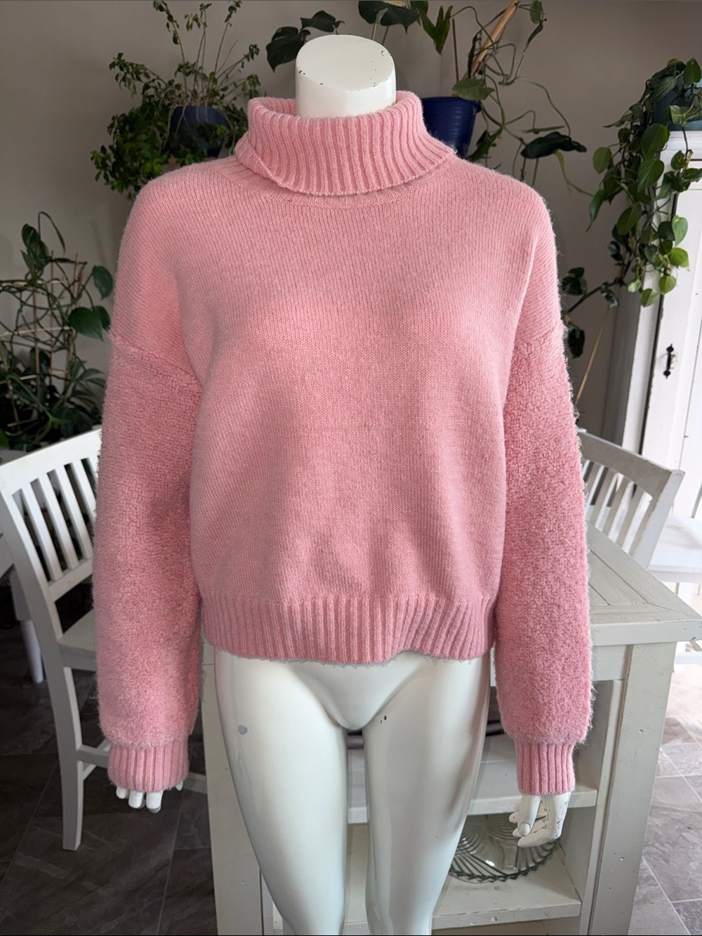 Dreamers Cozy Pink Turtleneck Women's oversized sm Sweater